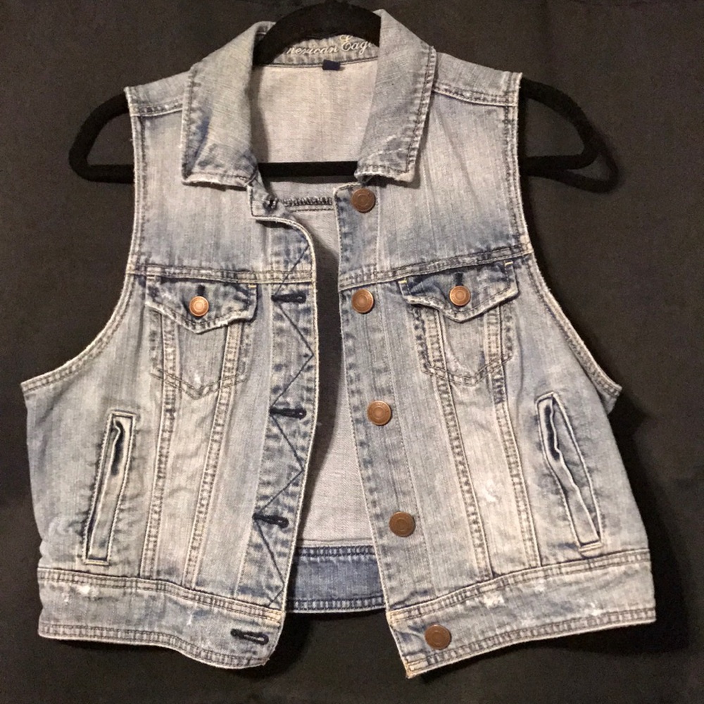 American eagle jean vest